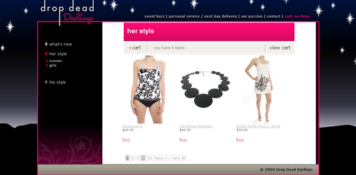 Drop Dead Darlings - Site Institucional