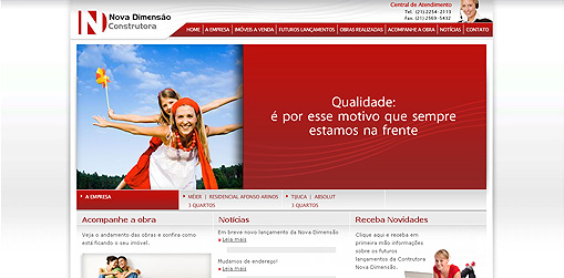 Nova Dimens�o Construtora - Site Institucional