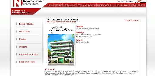Nova Dimens�o Construtora - Site Institucional