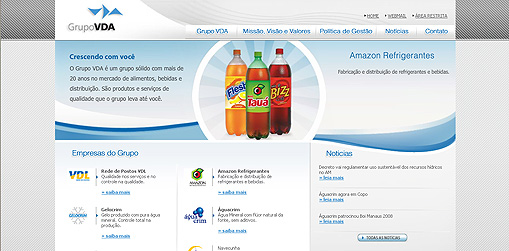 Grupo VDA - Site Institucional
